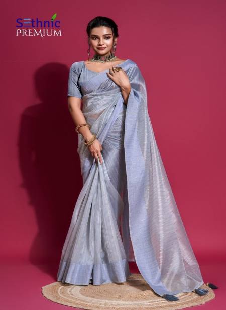 Grey Colour Satva By Sethnic Dense Woven Organza Sarees Wholesale Shop In Surat Satva 29004