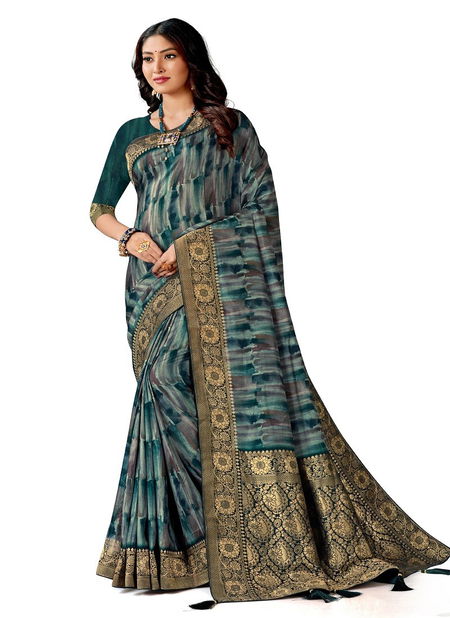 Grey Colour Sukun Viscose Digital Print Saree Catalog 7531 Catalog