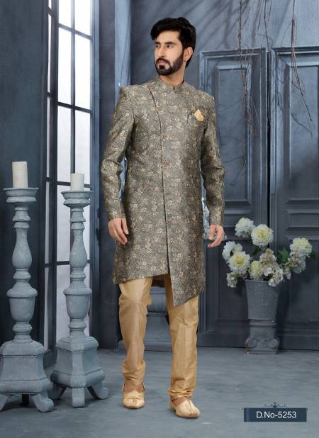 Grey Colour Vol 11 Party Wear Mens Indo Western Wholesale In India 5253