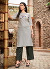 Grey Chahat Plazzo Kurti 1214