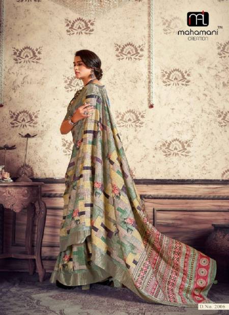 Grey Multi Colour Kangan Vol 2 By Mahamani Creation Heavy Gotha Silk Designer Sarees Manufacturers 2006