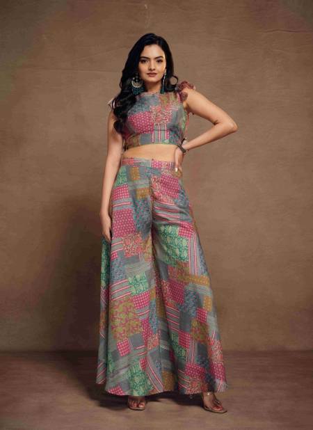 Grey Multi Colour Summer Collection 1 By Arya Designs Redymade Co-ords Wholesale Shop In Surat TF-303