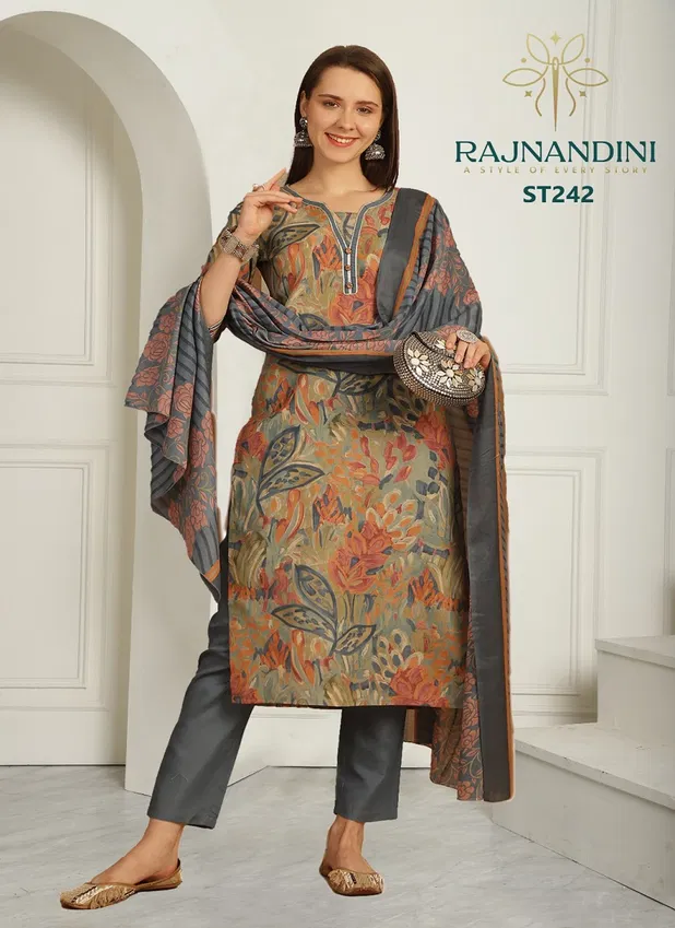 Vamika By Rajnandini Heavy Indo Cotton Kurti With Bottom Dupatta Suppliers In India