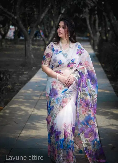 VK 4409 Soft Georgette Digital Printed Designer Saree Wholesalers In India