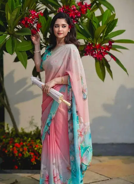 VK 4401 Soft Georgette Digital Printed Wholesale Designer Saree In India

