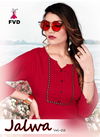Jalwa vol 2 Festive Designer Long Reyon Embroidery Work Kurtis with Palazzo Collection 