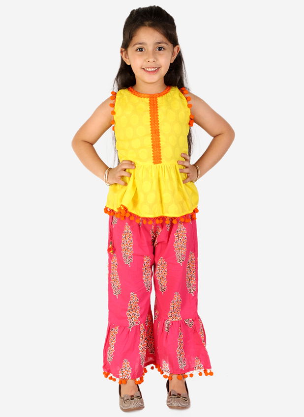 Kid1 K22EG83YE Girls Top With Bottom Wholesale Kids Collection