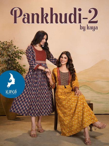 Pankhudi 2 By Kaya Printed Casual Wear Kurti Wholesale Market Surat