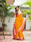 Yellow Kasturi silk Soft Silk With Rich Pallu Designer Party Wear And Festival Silk Saree Collections 1001