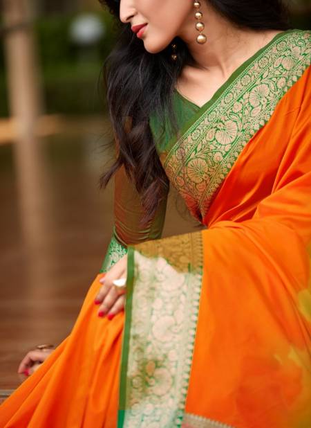 Kasturi silk Soft Silk With Rich Pallu Designer Party Wear And Festival Silk Saree Collections