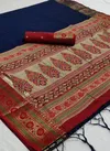 Blue Katriya Silk Pure Silk Weaving Work Designer and Party Wear Saree 13006-1