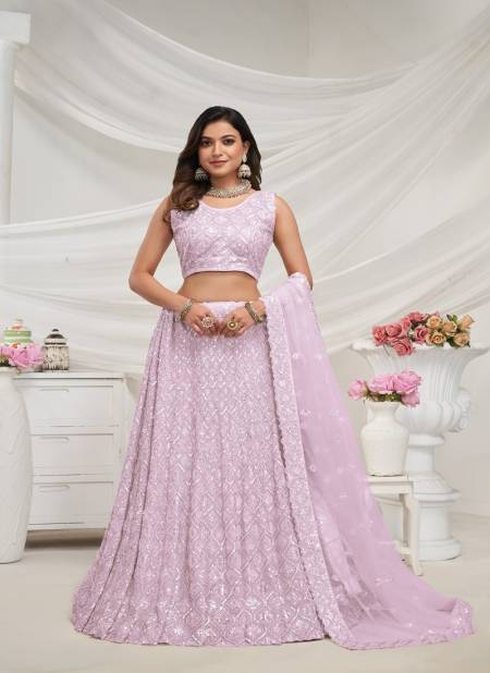 Kesar Fab Occasion Wear Soft Net Lehenga Choli Wholesale Online KF 428 Purple