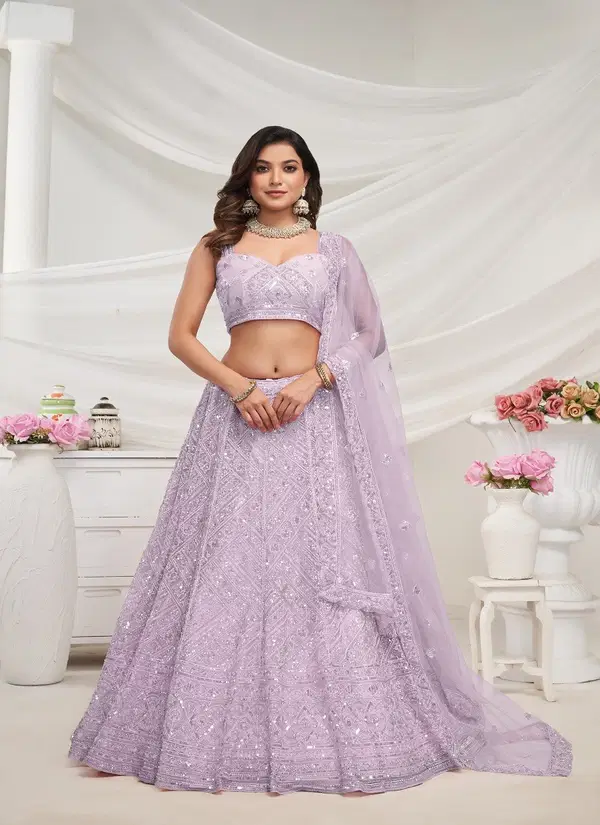 KF 435 To KF 444 By Kesar Fab Party Wear Soft Net Lehenga Choli Orders In India