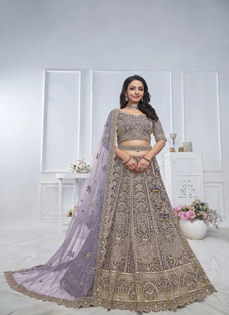 Kesar Fab Soft Net Function Wear Designer Lehenga Choli Orders In India KF 20 Purple