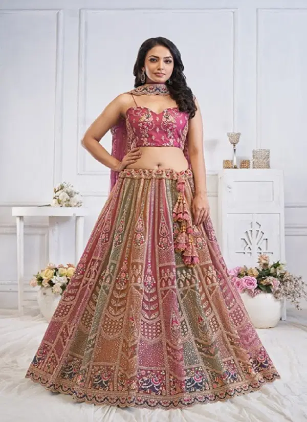 KF 12 To KF 415 By Kesar Fab Soft Net Function Wear Designer Lehenga Choli Orders In India