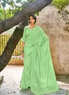  Light Green Color Stylish Casual Wear LT Fabrics Raga Silk Saree 108