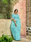 Sky Blue Color LT Fabrics Pretty Party Wear Saree 102