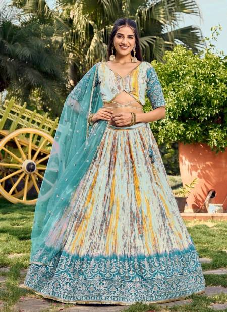 Lavanya By Zeel Clothing Wedding Chinon Lehenga Choli Manufacturers 5051-Rama