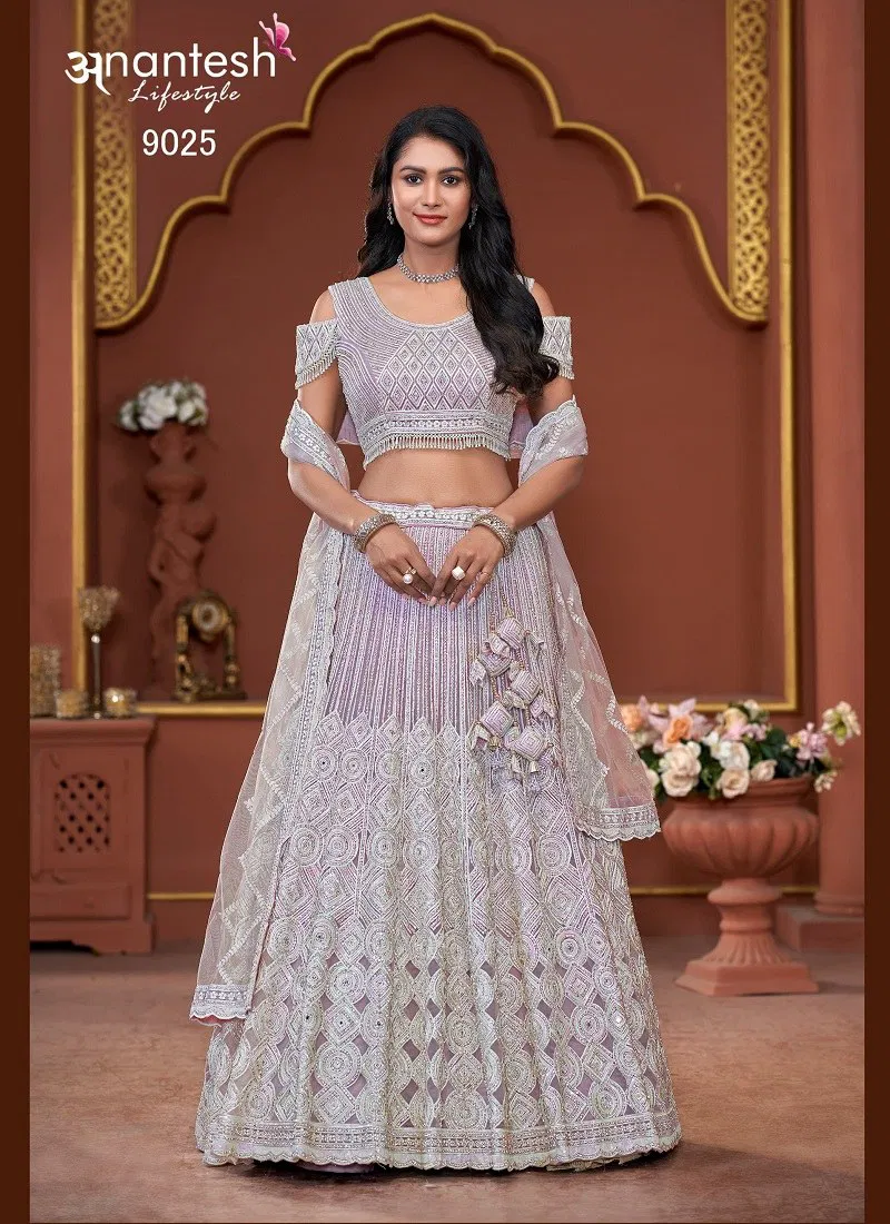 Lavcender Colour Bridal Couture 2024 By Anantesh Engagement Designer Lehenga Choli Orders In India 9025