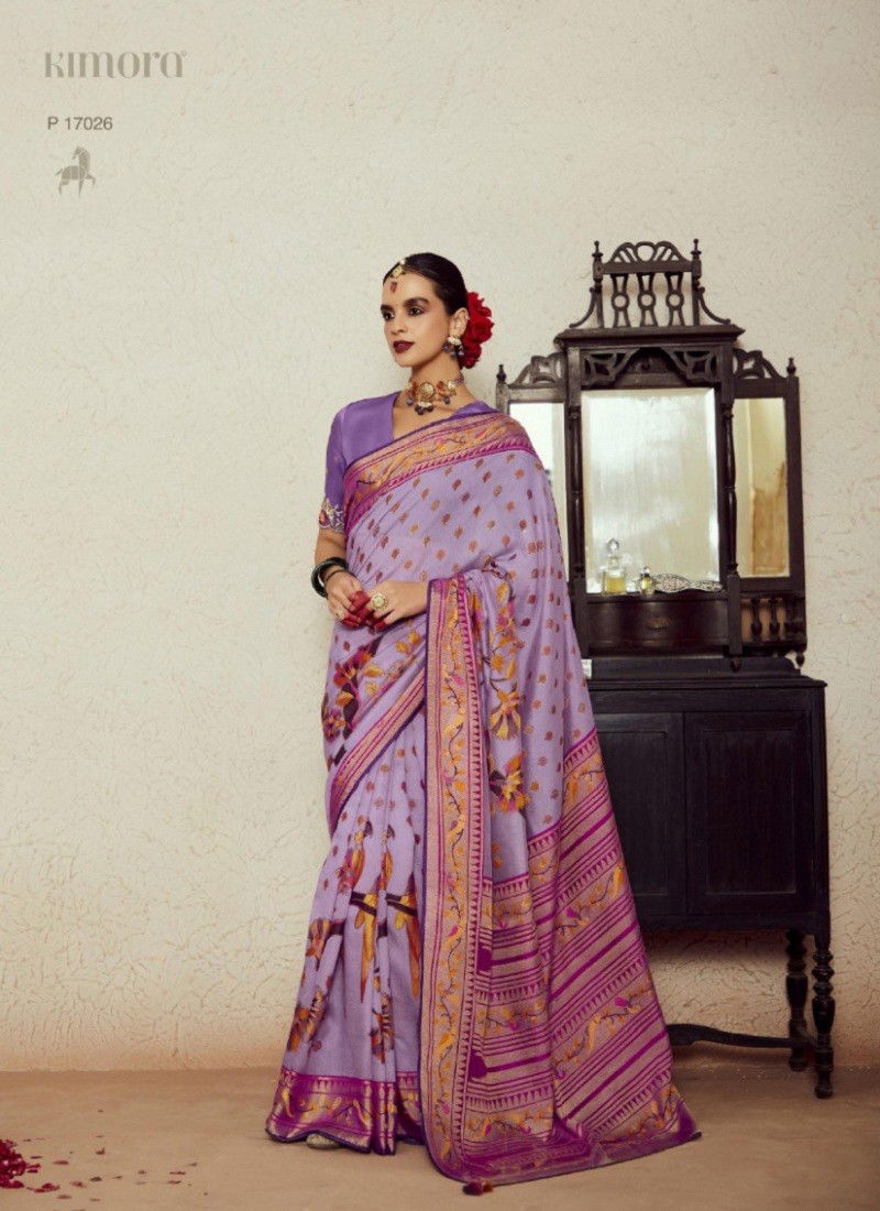 Lavendar Colour Meera Vol 14 By Kimora Wedding Wear Sarees Wholesale Shop In Surat P 17026