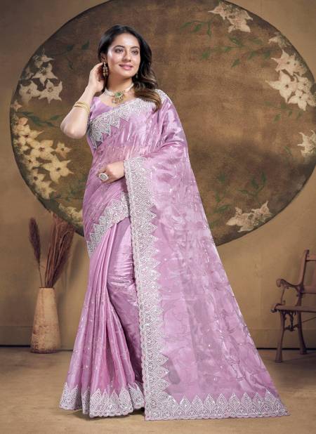 Lavendar Colour Nirali By Nari Fashion Desginer Jimmy Choo Silk Wear Saree Wholesale Price In Surat 7752