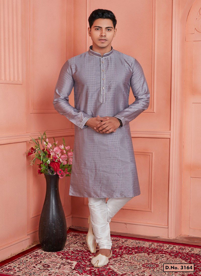 Lavender Colour 1658 Function Wear Mens Indo Western Surat Wholesale Online 3164