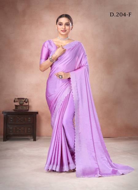 Lavender Colour 204 A To 204 I By Suma Designer Satin Chiffon Festive Wear Saree Wholesale Suppliers In Mumbai 204-F