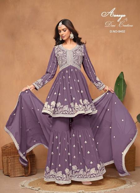 Lavender Colour Aanaya Vol 194 By Twisha Designer Wear Sharara Suit Wholesale In India 9402