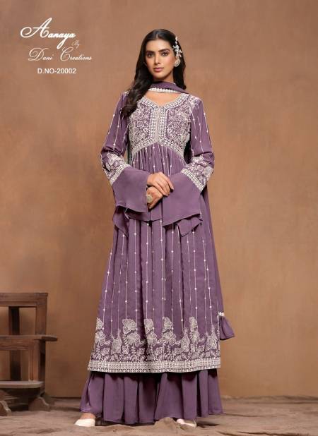 Lavender Colour Aanaya Vol 200 By Twisha Faux Georgette Designer Salwar Suit Wholesale Online 20002