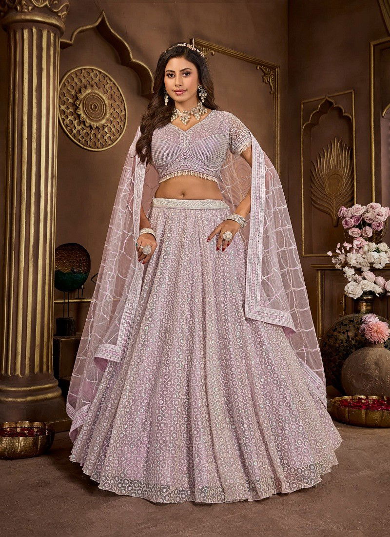 Lavender Colour Bridal Couture Vol 5 By Anantesh Lehenga Choli Wholesale In India 9014