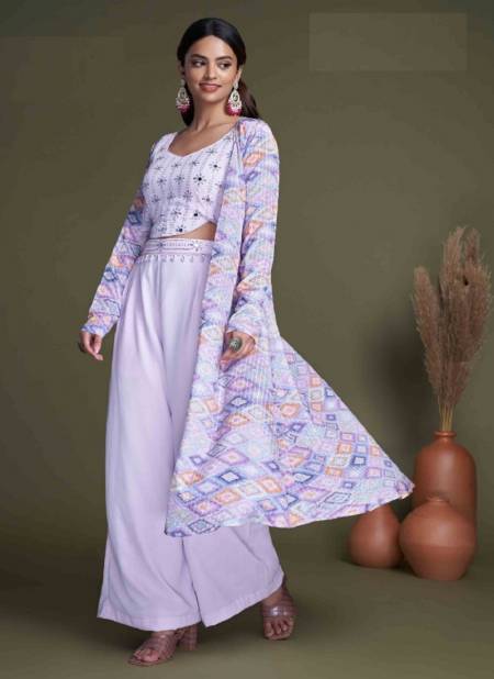 Lavender Colour Flory Vol 34 By Shubhkala Plazzo Suit Catalog 4903