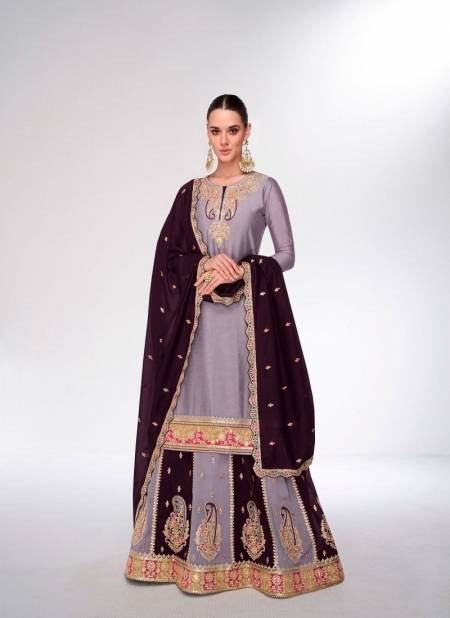 Lavender Colour Kahaani By Aashirwad Wedding Wear Readymade Suits Wholesalers In Delhi 9986