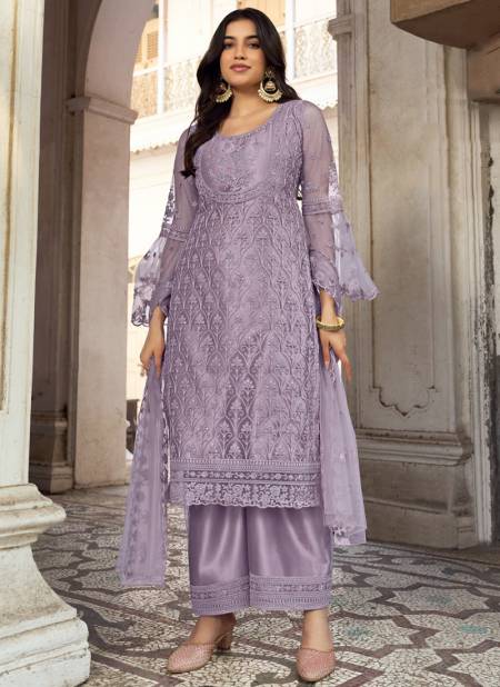 Lavender Colour Khwaab By Fk Fashion Wedding Wear Salwar Suits Catalog 1012 C