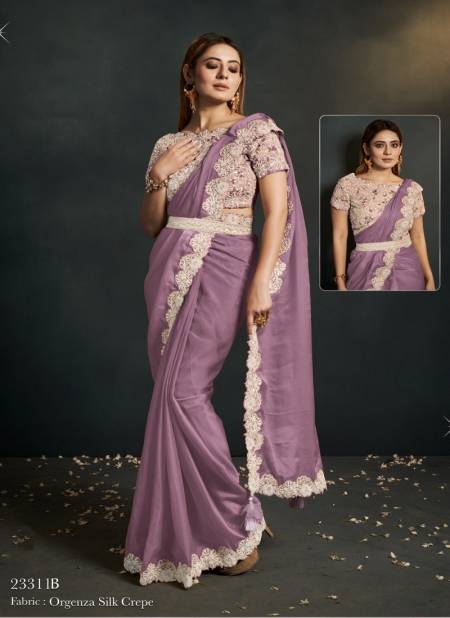 Lavender Colour Mahotsav Moh Manthan 23300 Series Latest Designer Readymade Party Wear Saree Orders In India 23311B