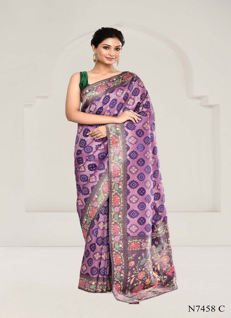 Lavender Colour Narayani Silk By Mahotsav Daily Wear Saree Orders In India N7458C