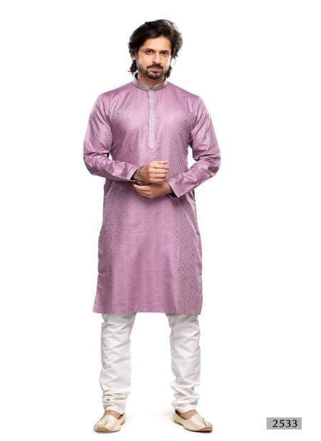 Lavender Colour Occasion Mens Wear Designer Printed Stright Kurta Pajama Wholesale Shop In Surat 2533