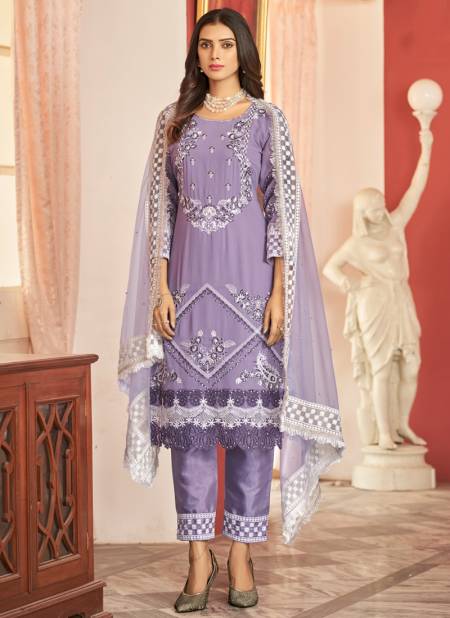Lavender Colour Pakiza FK Fashion 2021 To 2026 Georgette Salwar Suits Catalog 2023
