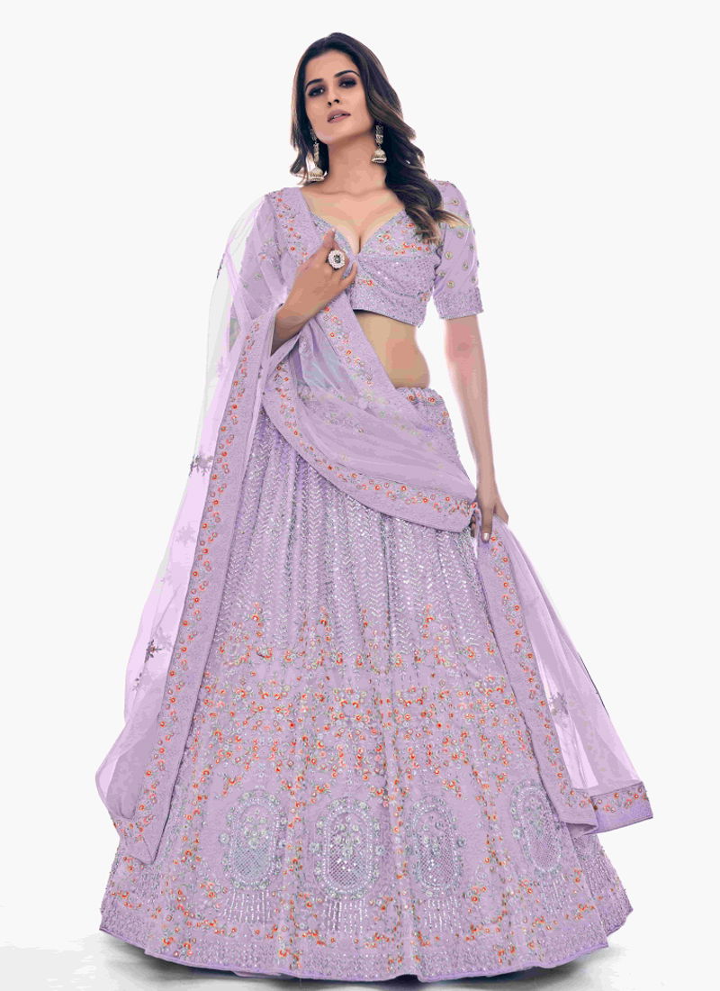 Lavender Colour Poshak Vol 4 By Arya 36010 To 36029 Party Wear Lehenga Choli Catalog 36020