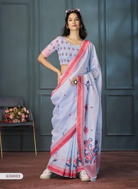 Lavender Colour Rolex By Rajpath Handloom Linen Daily Wear Saree Orders In India 630002