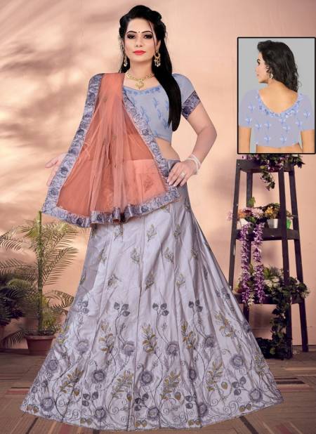 Lavender Colour SSD Silk Wedding Wear Wholesale Designer Lehenga Choli A12221