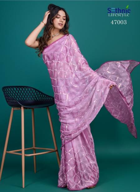 Lavender Colour Saamya 2 By Sethnic Glass Zari Fancy Saree Wholesale Shop In Surat 47003