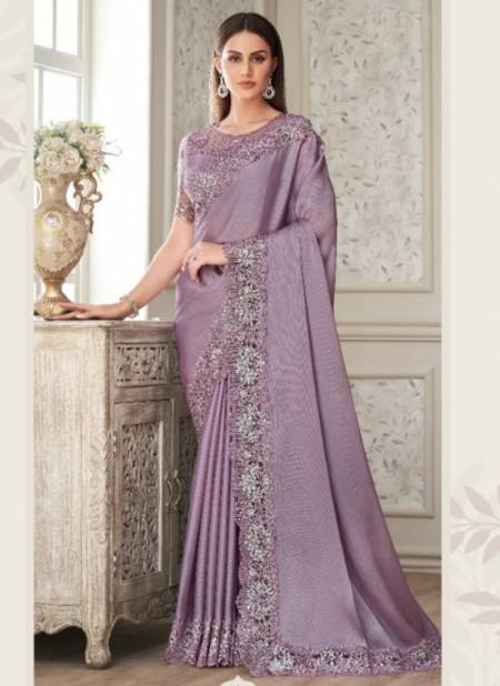 Lavender Colour Shades Vol 7 By Anmol Party Wear Sarees Catalog 3305