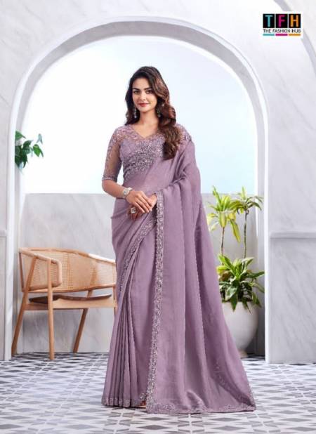 Lavender Colour Silver Screen Vol 19 By Tfh Heavy Designer Party Wear Sarees Wholesale Suppliers In India 29017