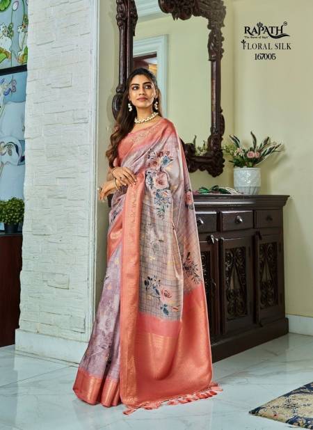 Lavender Colour Surmai Silk By Rajpath 167000 Series Best Saree Wholesale Shop in Surat 167005