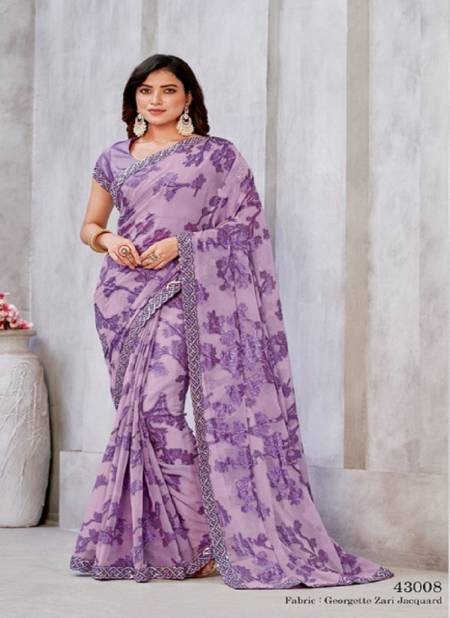 Lavender Colour Zaina By Mahotsav Party Wear Saree Catalog 43008