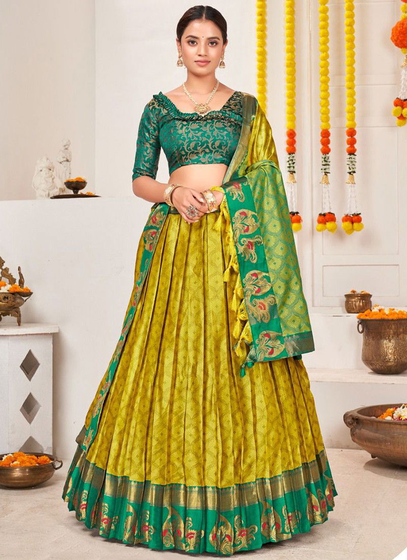 Lemon Colour Banarasi Vol 2 Wholesale Designer Lehenga Choli Catalog 1295