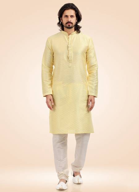 Lemon Colour Function Wear Wholesale Kurta Pajama Catalog 1813