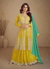 Lemon Colour Kashvi By Gulkayra Real Chinon Readymade Suits Wholsale Price in Surat 7461-B