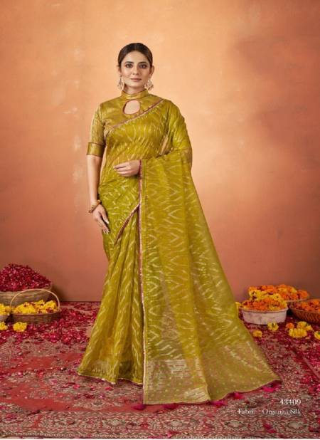 Lemon Colour Pradha By Mahotsav Silk Party Wear Designer Saree Catalog 43409