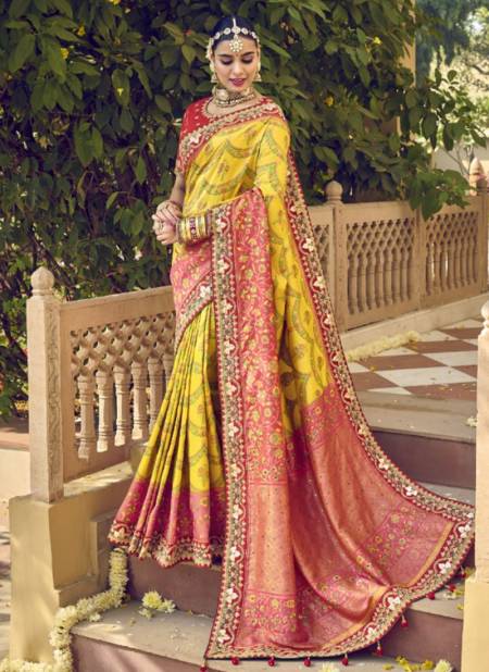 Lemon Colour Rajgharana Vol 3 Wedding Wear Wholesale Designer Sarees  6602